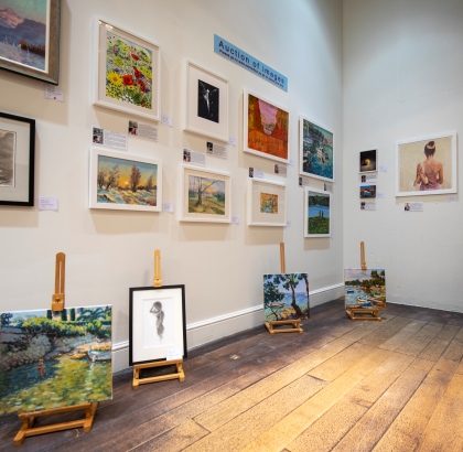 British Mouth Painting Artists Exhibit at Canary Wharf