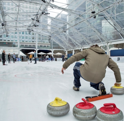 Battle the Blues Away: Canary Wharf’s Curling Competition Returns This January 