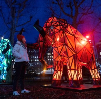Canary Wharf’s Illuminating Winter Lights Festival Returns with Floating Earth, Giant Mammoths and Many More