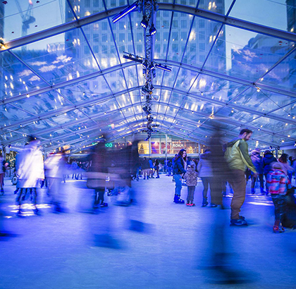 Skating in a winter wonderland: Canary Wharf’s ice rink returns this October
