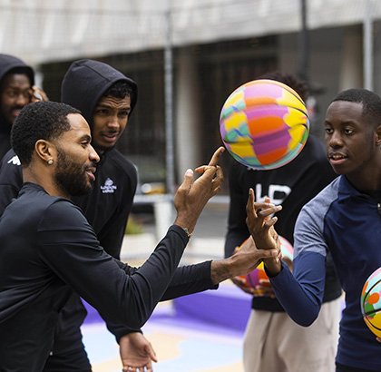 Slam Dunk! Yinka Ilori’s Colourful Basketball Court Re-Opens at Canary Wharf as London Lions Launch Sessions for Local Community